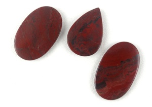 Piedras preciosas sueltas de jaspe rojo Natural de alta calidad, 3 piezas, cabujones lisos, forma ovalada y de pera, venta al por mayor - Product Image 4