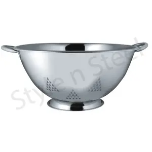 Colander sâu colander với kim tự tháp thiết kế thép không gỉ colander với thép không gỉ đồ dùng nhà bếp thép gạo chìm