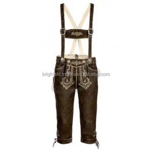 Bavarian Lederhosen Strap Pants For Men Traditional Oktoberfest Costumes Beer Festival Male Cosplay Halloween Party Outfit 2024