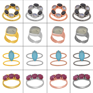 Anillo de Plata de Ley 925 chapado en oro con ajuste de bisel de Calcedonia labradorita de corte ovalado para mujer, fiesta de boda de moda Unisex - Product Image 6