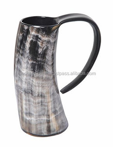 Taza de cuerno para beber, jarra hecha a mano, brillante, pulido, 500ml, ecológico, Vintage, superventas - Product Image 6