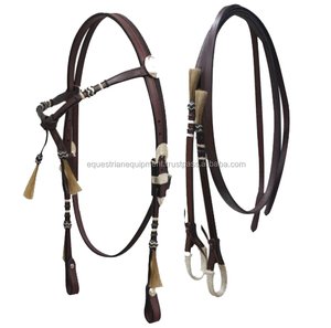 La India hizo Headstall de cuero occidental brida Kanpur - Product Image 1