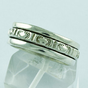 92.5 Sterling <b>Silver</b> <b>Spinner</b> <b>Ring</b> Plain <b>Silver</b> <b>Spinner</b> <b>Ring</b> from India for Weddings Engagements Parties Anniversaries - Product Image 2
