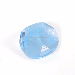 ¡Nueva llegada! Topacio azul cielo natural 12mm Corte cóncavo redondo Piedra preciosa 7,45 Cts - Product Image 3