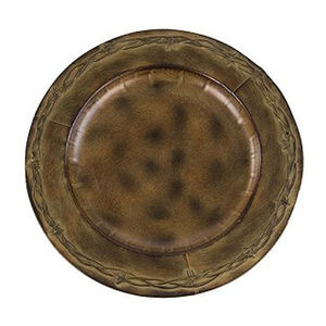 Ombre brune sous la plaque de luxe pas cher Inde prix taille personnalisée plaque de chargeur moderne plaqué - Product Image 1