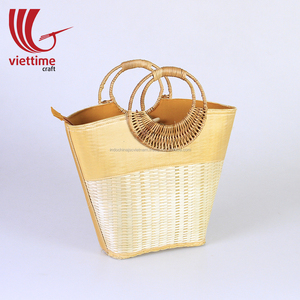 Bamboo Weaving <b>Handbags</b> for Women Wholesale/Bamboo <b>Straw</b> Bag for Sale - Product Image 2