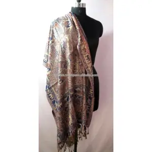 Pashmna ผ้าพันคอใช้ได้สองด้านสำหรับเด็กผู้หญิง,ผ้าคลุมไหล่ Pashmina พันคอเนื้อผ้านุ่มสไตล์อินเดียสำหรับผู้ค้าส่งจากอินเดีย - Product Image 1