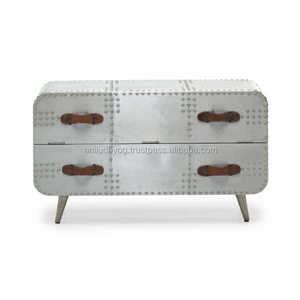 Cofre de dos cajones estilo aviador para sala de estar - Product Image 2