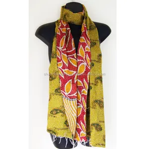 Vintage reversible kantha shawls