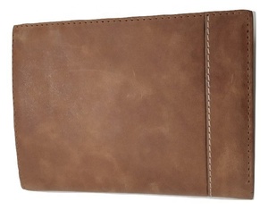 Cartera corta de cuero genuino con cierre abierto Característica RFID Patrón de caramelo Ranuras para tarjetas Forro de poliéster - Product Image 1