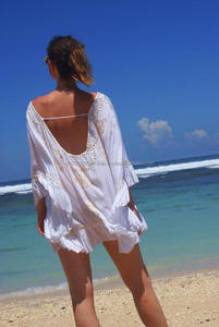 ชุดมินิเดรสโบฮีเมียนแขนยาวสำหรับงานปาร์ตี้,เสื้อคลุมปักและกระจกเซ็กซี่ด้านหลังราคาถูก100% - Product Image 3