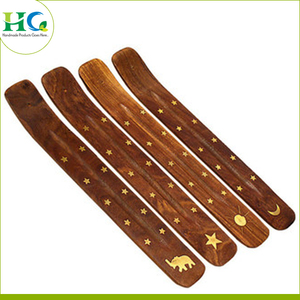 High Quality Crafted Wood Incense Burner <b>with</b> Brass Inlay Best Selling Aromatherapy <b>Diffuser</b> at Price - Product Image 2