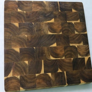 Tabla de cortar de madera de acacia maciza para cocina, con asa lateral, redonda, de teca, para picar - Product Image 4