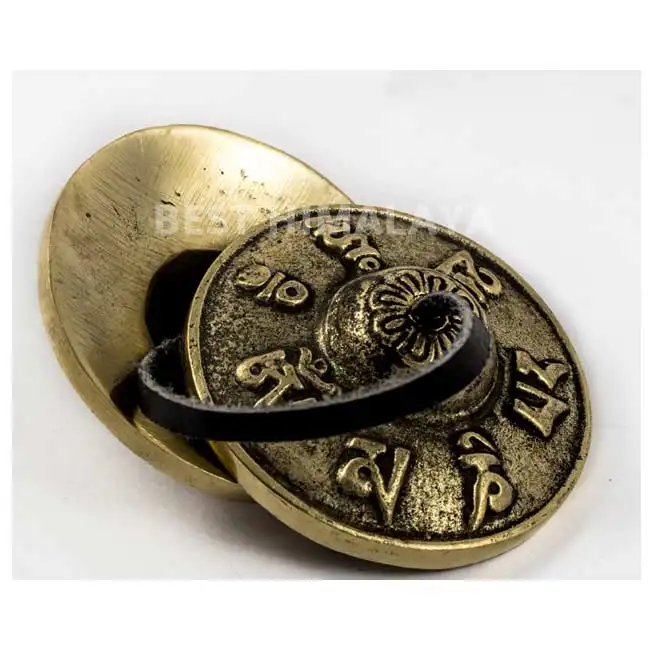 Tingsha-platillos de meditación con campana, hechos de bronce