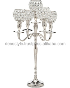 เชิงเทียนทองเหลือง5แขนสำหรับงานแต่งงาน - Product Image 5