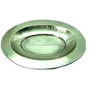 Plato para servir comida de forma redonda de último diseño, precio al por mayor, placa de cargador de Color dorado para cocina y mesa - Product Image 1