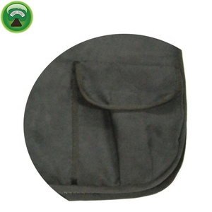 Tapis de selle d'équitation en cuir synthétique noir - Product Image 3