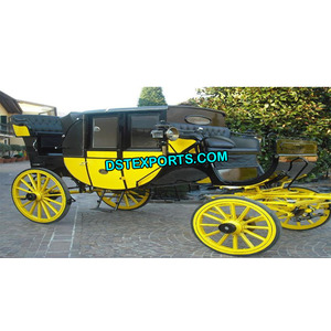 Landau licorne royale — chariot de tourisme 100%, professionnel, européen, noir, cheval, pour tourisme - Product Image 1