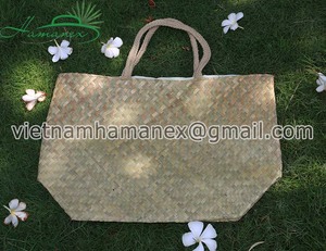 Elegante bolsa de compras de hoja de palma de playa de verano con diseño elegante Hamanex - Product Image 1