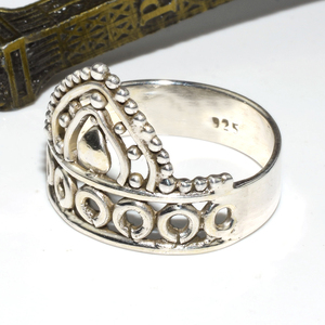 Secret Beauty-Anillo de Plata de Ley 925 con forma de corona, joyería única - Product Image 2