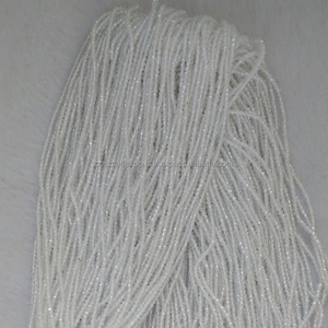 ลูกปัดอัญมณีสีขาวขนาดเล็กสีรุ้งมูนสโตนเจียระไนแบบหลวม - Product Image 2