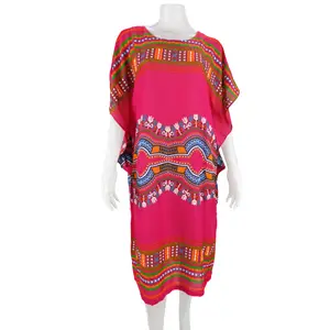 Áo Kaftan Tơ Nhân Tạo Dashiki Châu Phi Cho Đầm Nữ Đi Biển