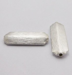 Fantaisie Rectangle Forme Plaqué Or Brossé Perles En Métal - Product Image 2