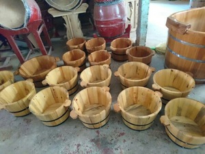 お風呂用木製浸漬バケツ/木製バケツ手作り