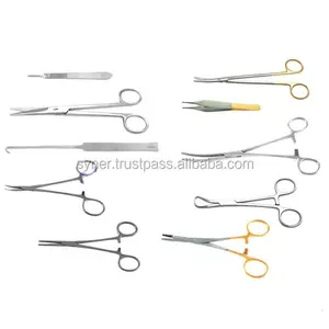 Basic Surgery Kit mit 19 Instrumenten, Basic Surgery Set-Allgemeine Chirurgie-Veterinär chirurgische Instrumenten sets
