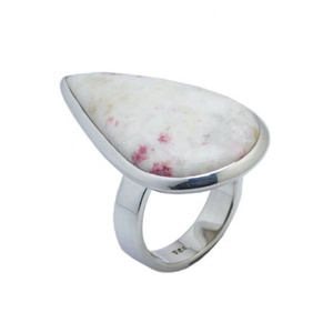 แหวนหมุนบำบัดพลังงานจากพลอยซินนาบาร์โอปอล ลดราคาพิเศษ แหวนเงินแท้ 925 ชุบเวอร์เมล์ ทำมือ งานฝีมือ แหวนนิรันดร์ เครื่องประดับเงิน - Product Image 1