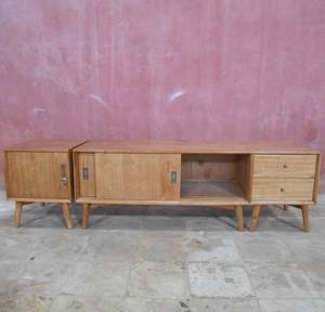 Trépied mural en bois style classique, support pour téléviseur - Product Image 2