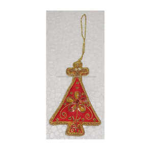 Zari Embroidery Christmas Ornament - Product Image 1