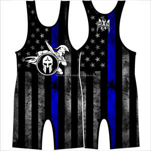 Singlet de Lucha Reversible Rojo y Azul Sublimado para Mujer - Product Image 5