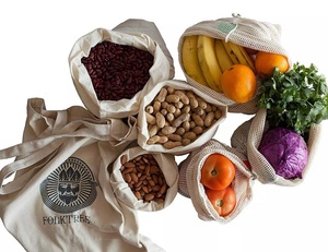 Imple-bolsas ecológicas de malla de algodón, lavables y reutilizables para verduras y frutas - Product Image 2