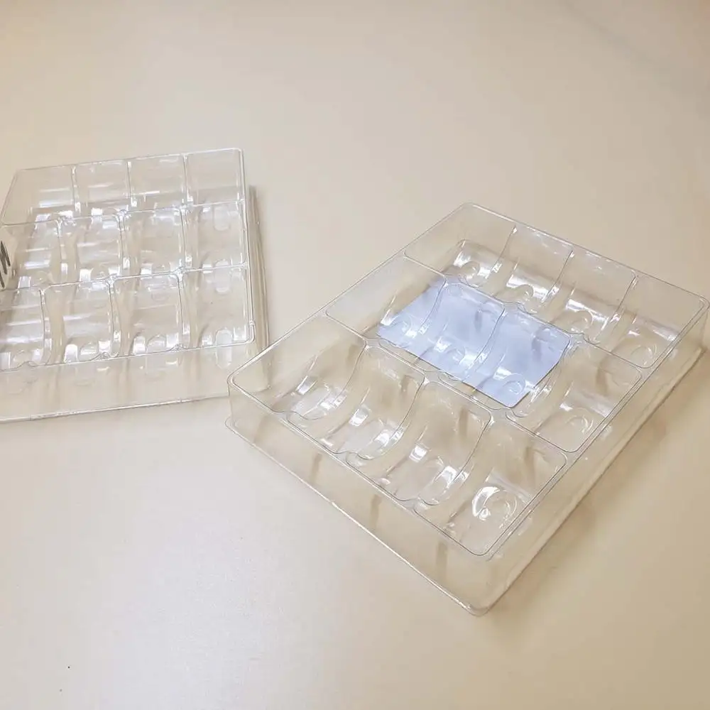 Plastik tepsi macarons, özel ucuz PET macaron tepsi kapaklı, gıda sınıfı Shenzhen