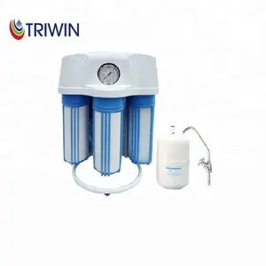 MIT TRIWIN 50GPD 75GPD Wasser auf bereiter Doppel-O-Ring-Gehäuse Unterbau Wohn-RO-Behandlungs system Umkehrosmose filter SRP