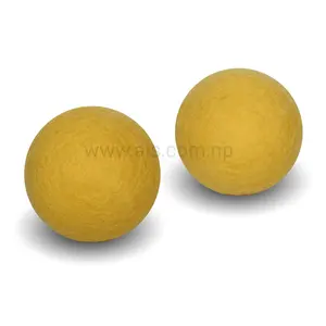毛毡彩球 (颜色: 黄色)-100% 新西兰羊毛-DIY彩色装饰球-散装批发有机球