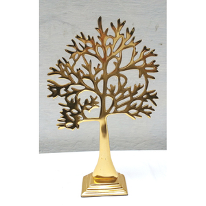 SCULPTURE d'arbre en métal doré, SCULPTURE pour décoration de TABLE, 30 cm - Product Image 2