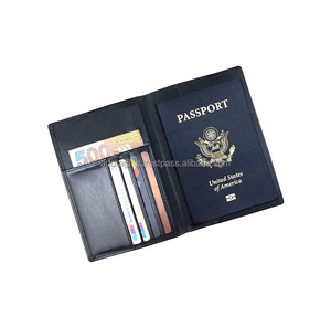 Étui portefeuille en cuir de qualité supérieure avec blocage RFID pour passeport - Product Image 1