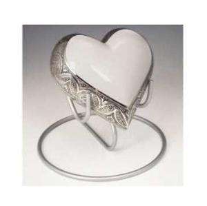 Urnas de cremación para cenizas funerarias, de Metal y latón/aluminio, con corazón negro conmemorativo y recuerdo de pata para mascotas - Product Image 5