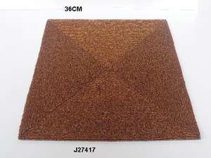 เสื่อแก้วลูกปัดที่รองจานลายดอกไม้สีสันสดใสเสื่อปูโต๊ะแบบแฮนด์เมด - Product Image 5