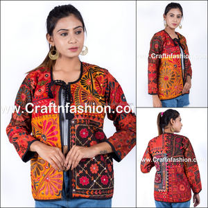 Kutch vintage Banjara chaqueta-chaqueta indio bordado Boho chaqueta-chaqueta mujer chaqueta de moda-Kutch personalizado chaqueta-Chaqueta de Indo occidental - Product Image 3