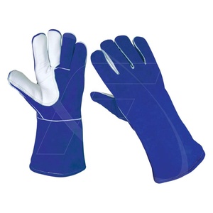 Venta caliente mejores soldadores de seguridad guantes al por mayor de alta calidad de vaca Split cuero de soldadura guantes de trabajo guantes de cuero de Pakistán - Product Image 4