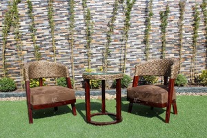 Muebles de mimbre Natural para interiores, juego de café y café de alta calidad con diseño Interior - Product Image 2