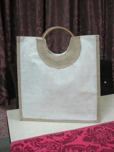 Bolsa promocional de yute con asa de caña, bolsa reutilizable ecológica para regalos de compras, eventos de marca minorista y uso de ferias comerciales - Product Image 3