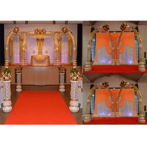 Pilares de maletero de boda indio, Mandap y escenario, el mejor Mandap de Ceremonia de boda, escenario, decoración de banquete - Product Image 1