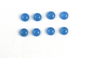 4 pares de Calcedonia azul cielo 12 MM cabujones con parte posterior plana forma redonda gemas lisas piedras preciosas naturales para la fabricación de joyas - Product Image 2