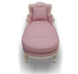 Furnitur: Furnitur Perancis, <span class=keywords><strong>Lounge</strong></span> <span class=keywords><strong>Chaise</strong></span> Merah Muda Cantik - Product Image 3