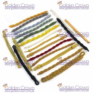 Ceremonial Golden Bullion Wire Chin Straps Cuerdas de tapa ceremonial | Cordones de tapa personalizados - Product Image 3