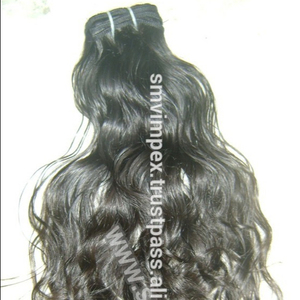 High Quality 12A Grade Human Hair premium high quality <b>machine</b> double waft indian hairs.Cuticle alaigned <b>Weaving</b> hair From India - Product Image 6